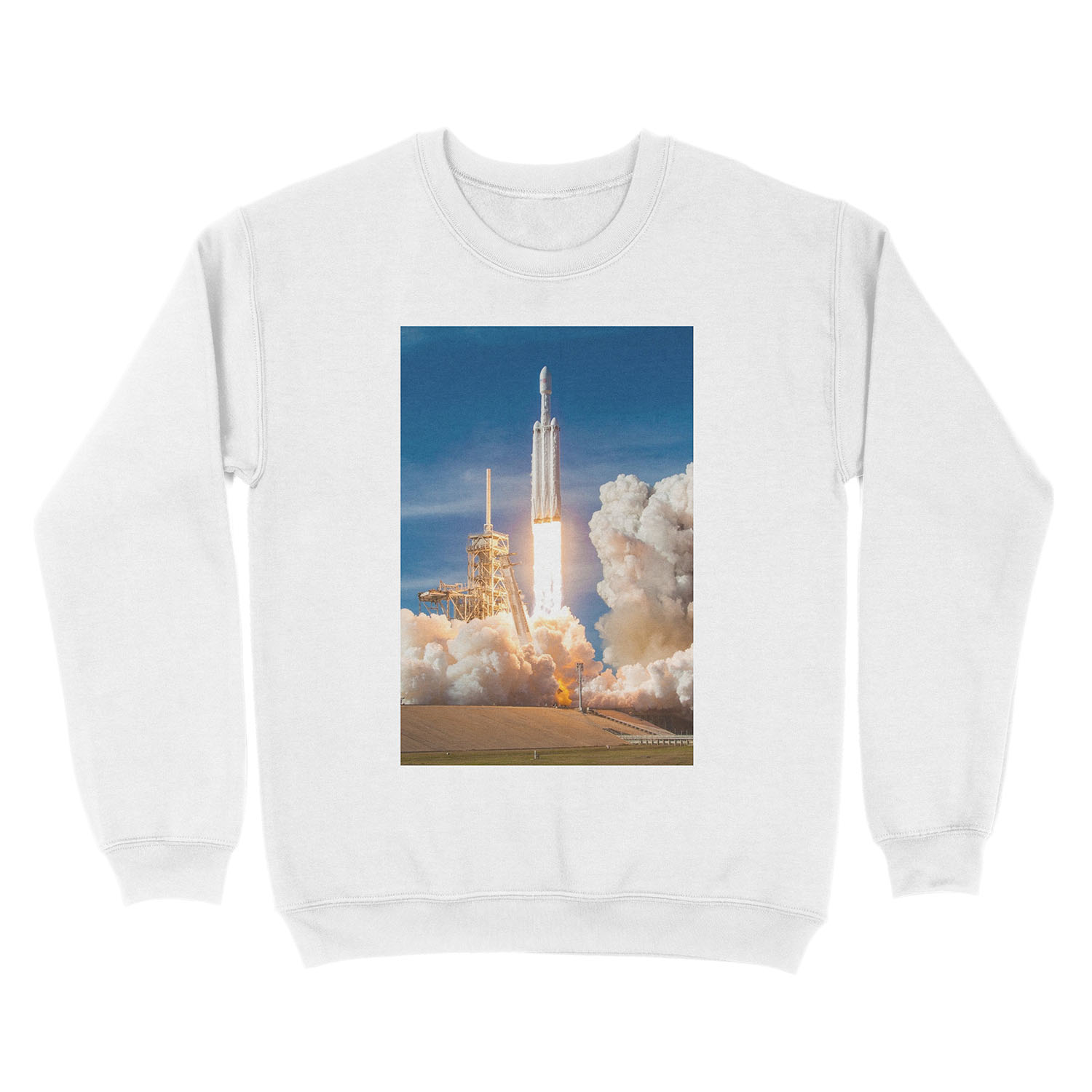 SpaceX Falcon Heavy Liftoff (8K resolution) Unisex Crewneck Sweatshirt - Image 2
