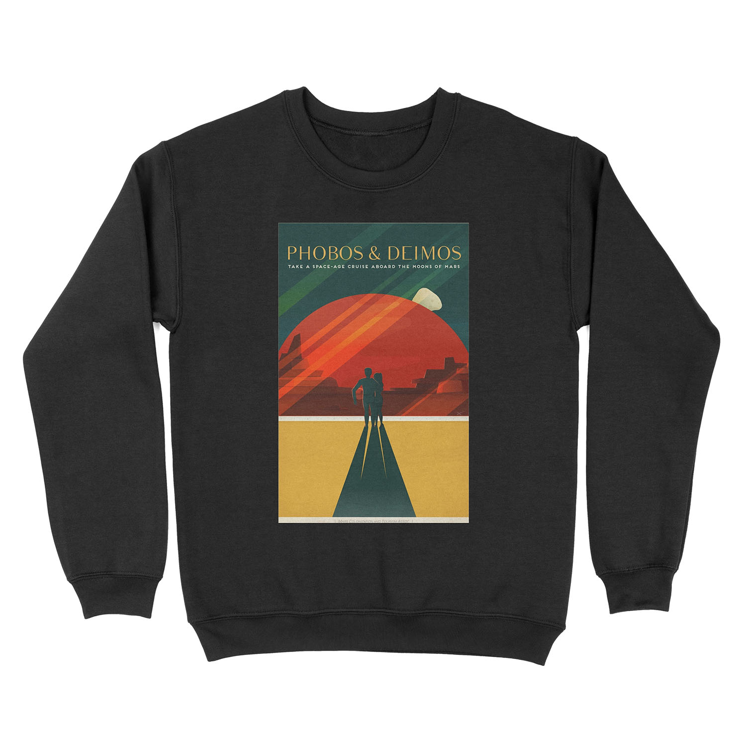 SpaceX Mars Colonization and Tourism Association: Phobos & Deimos (8K resolution) Unisex Crewneck Sweatshirt