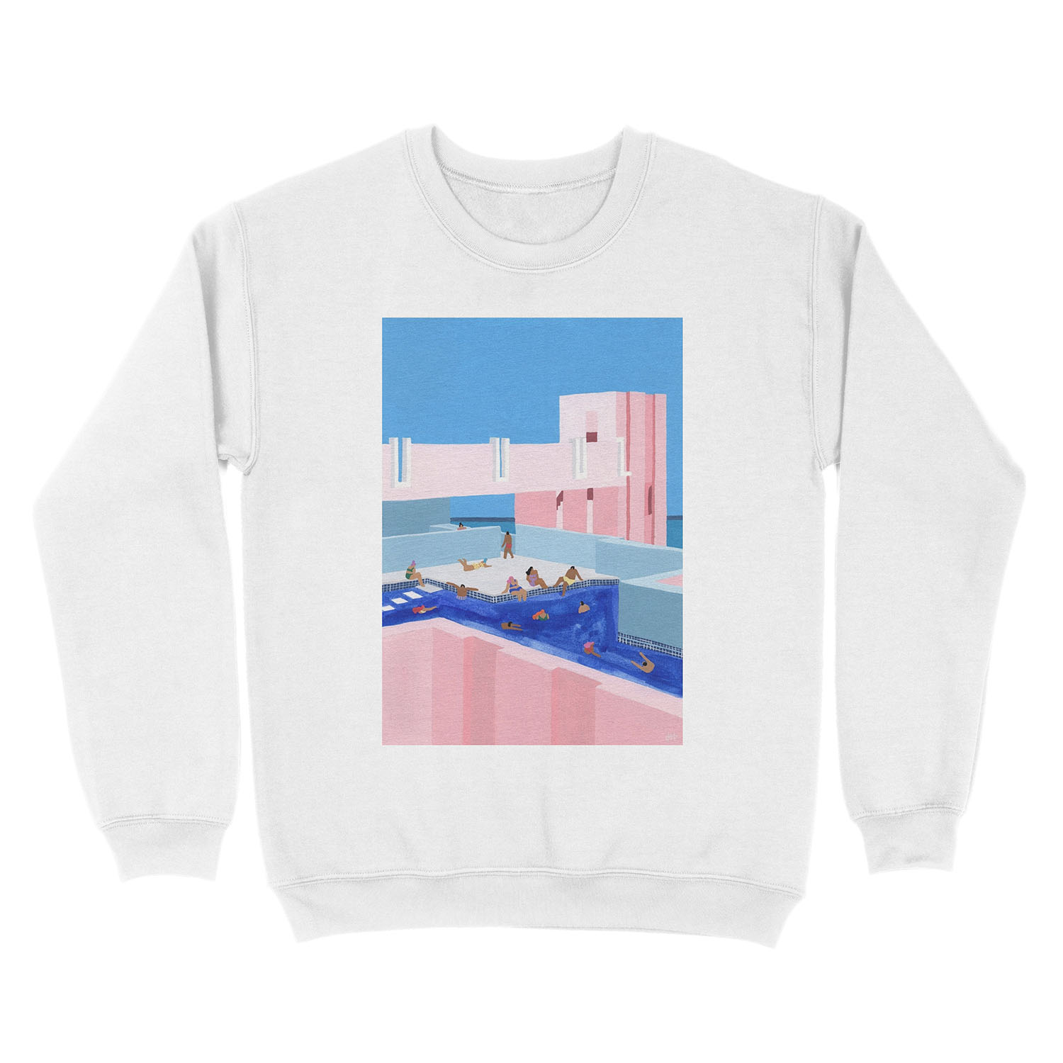 Spain Pool Unisex Crewneck Sweatshirt - Image 2