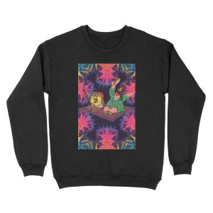 Spongebob Hippie Unisex Crewneck Sweatshirt