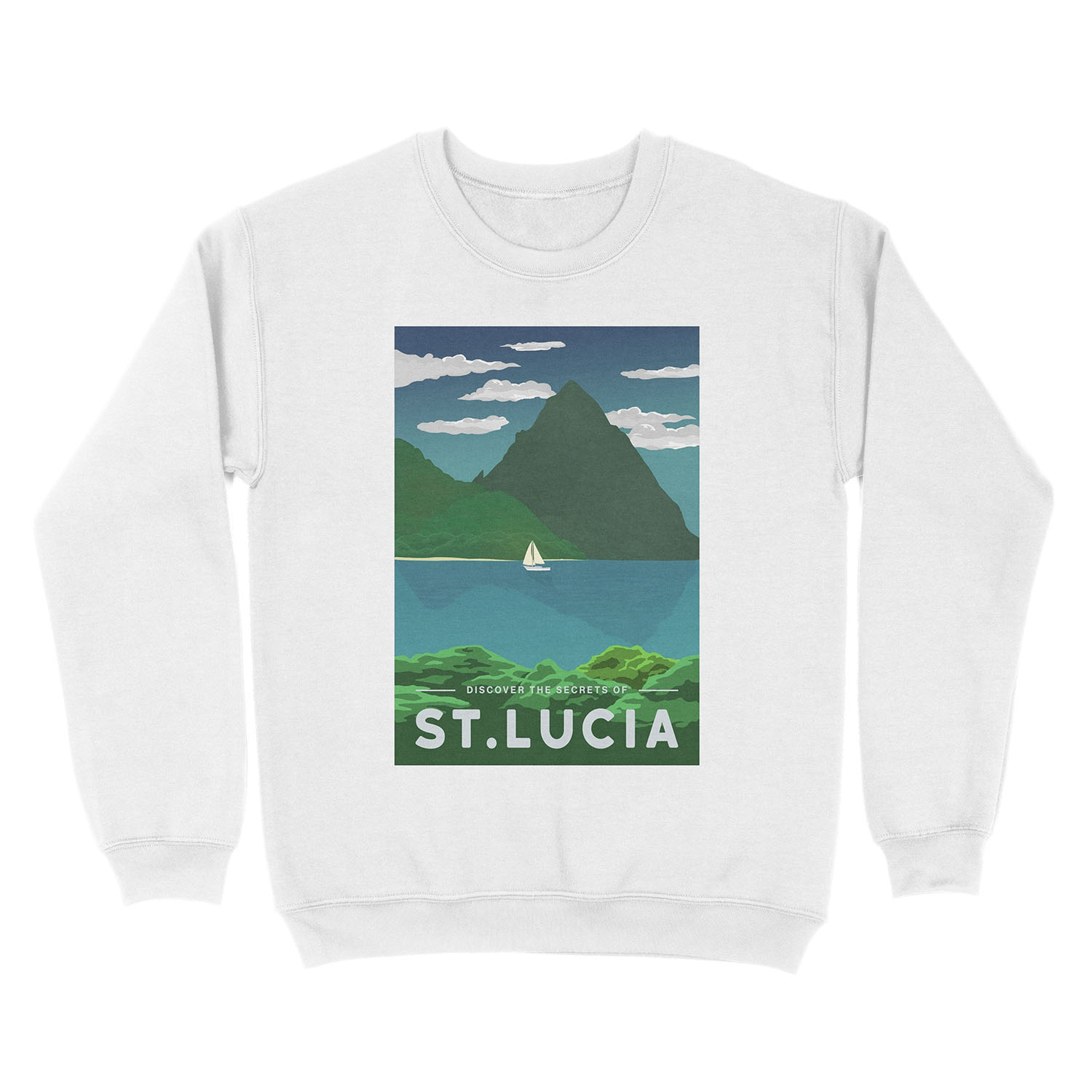 St. Lucia Unisex Crewneck Sweatshirt - Image 2