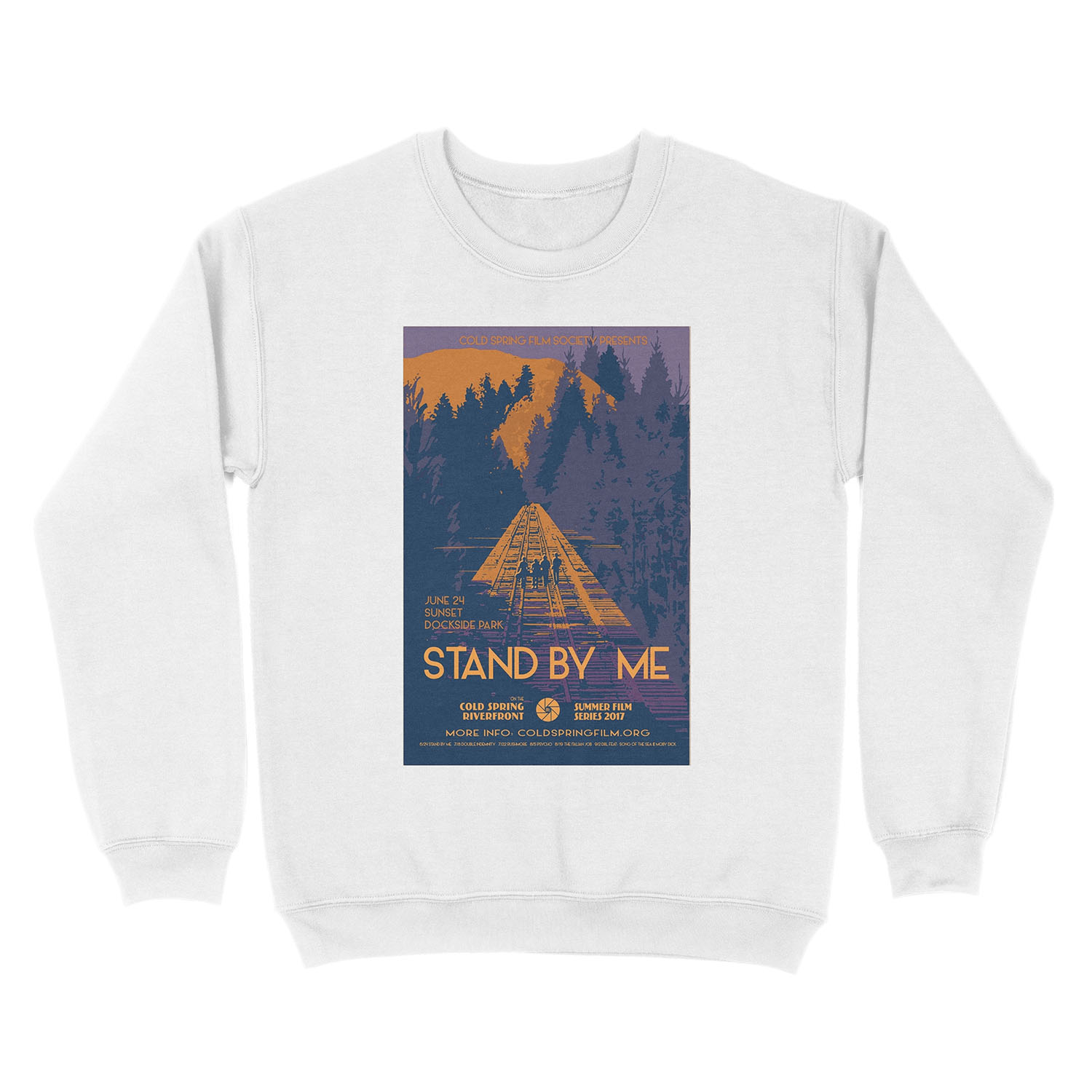 STAND BY ME: Cold Spring Film Society 2017 Season Unisex Crewneck Sweatshirt - Image 2