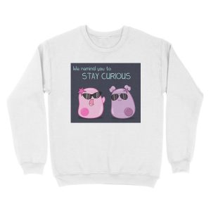 Alternative view of Stay Curious! with the Amoeba Sisters Unisex Crewneck Sweatshirt