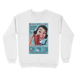 Alternative view of Stay Young the Vampire Way Unisex Crewneck Sweatshirt