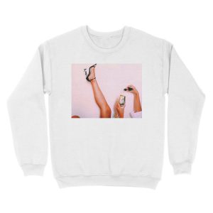 Alternative view of STAYING IN Unisex Crewneck Sweatshirt