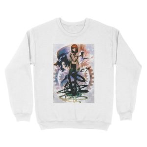 Alternative view of Steins Gate - Kurisu Makise, Okabe (Hououin Kyouma), Mayuri Unisex Crewneck Sweatshirt