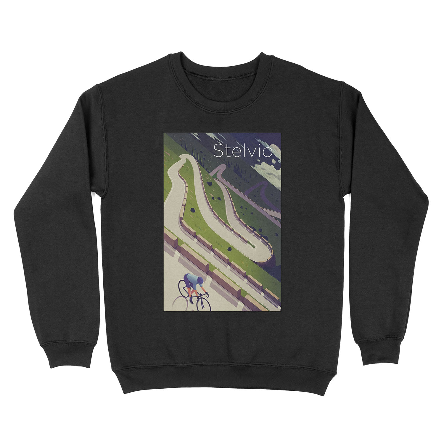 'Stelvio' Print Unisex Crewneck Sweatshirt