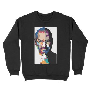 Steve Jobs portrait | Steve Jobs painting Unisex Crewneck Sweatshirt