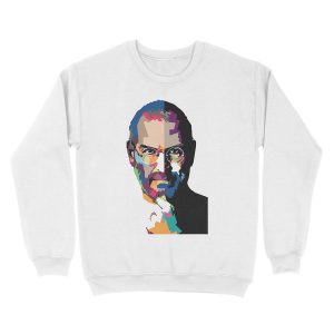 Alternative view of Steve Jobs portrait | Steve Jobs painting Unisex Crewneck Sweatshirt