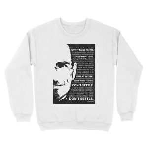 Alternative view of Steve Jobs–Don't Settle Unisex Crewneck Sweatshirt