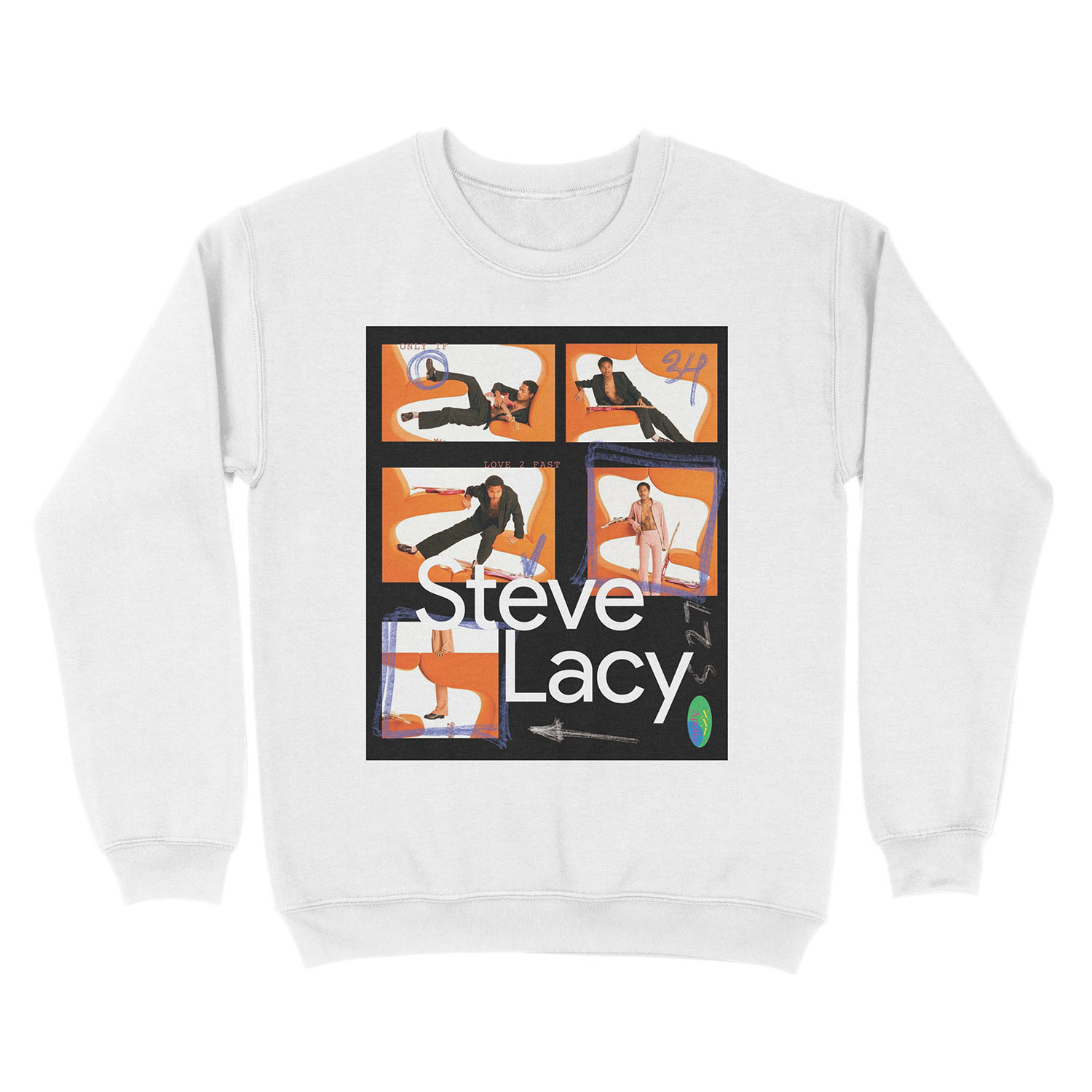 Steve Lacy Contact Sheet Unisex Crewneck Sweatshirt - Image 2