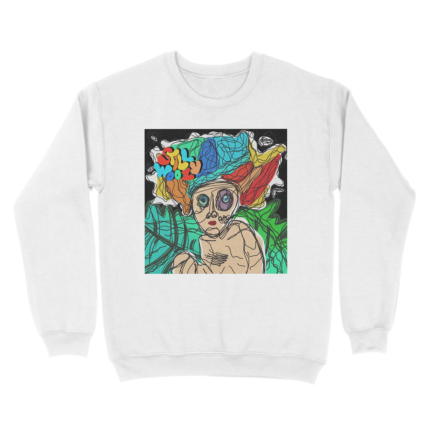 Still Woozy album cover doodle Unisex Crewneck Sweatshirt - Image 2