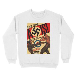Alternative view of Stop the Alt-Right! - Kick Their Axis Unisex Crewneck Sweatshirt