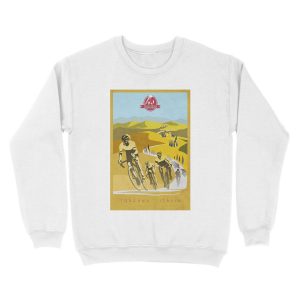 Alternative view of Strade Bianche Retro Cycling Art Unisex Crewneck Sweatshirt