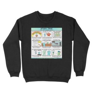Study Tips from the Amoeba Sisters Unisex Crewneck Sweatshirt