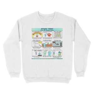 Alternative view of Study Tips from the Amoeba Sisters Unisex Crewneck Sweatshirt