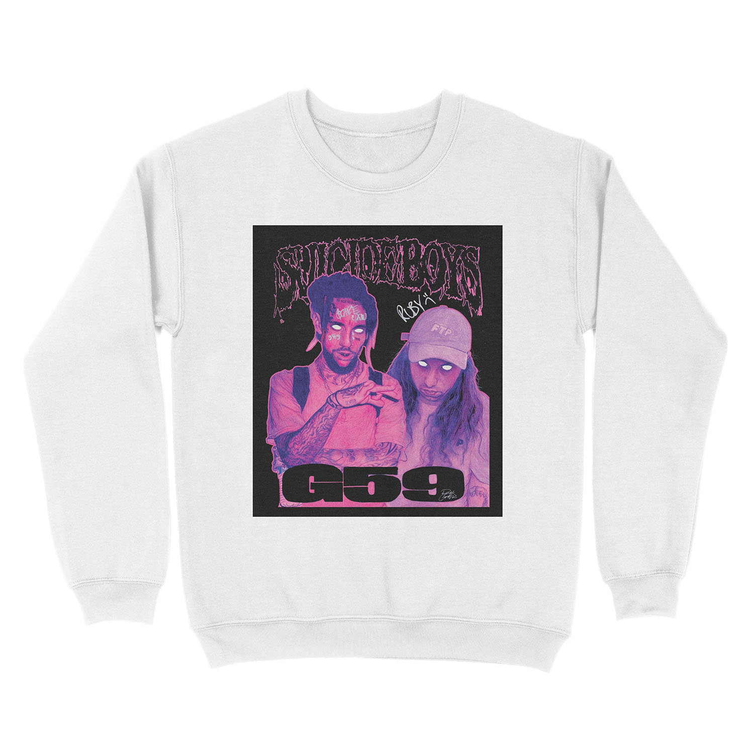 Suicideboys Signed Purple Haze Unisex Crewneck Sweatshirt - Image 2