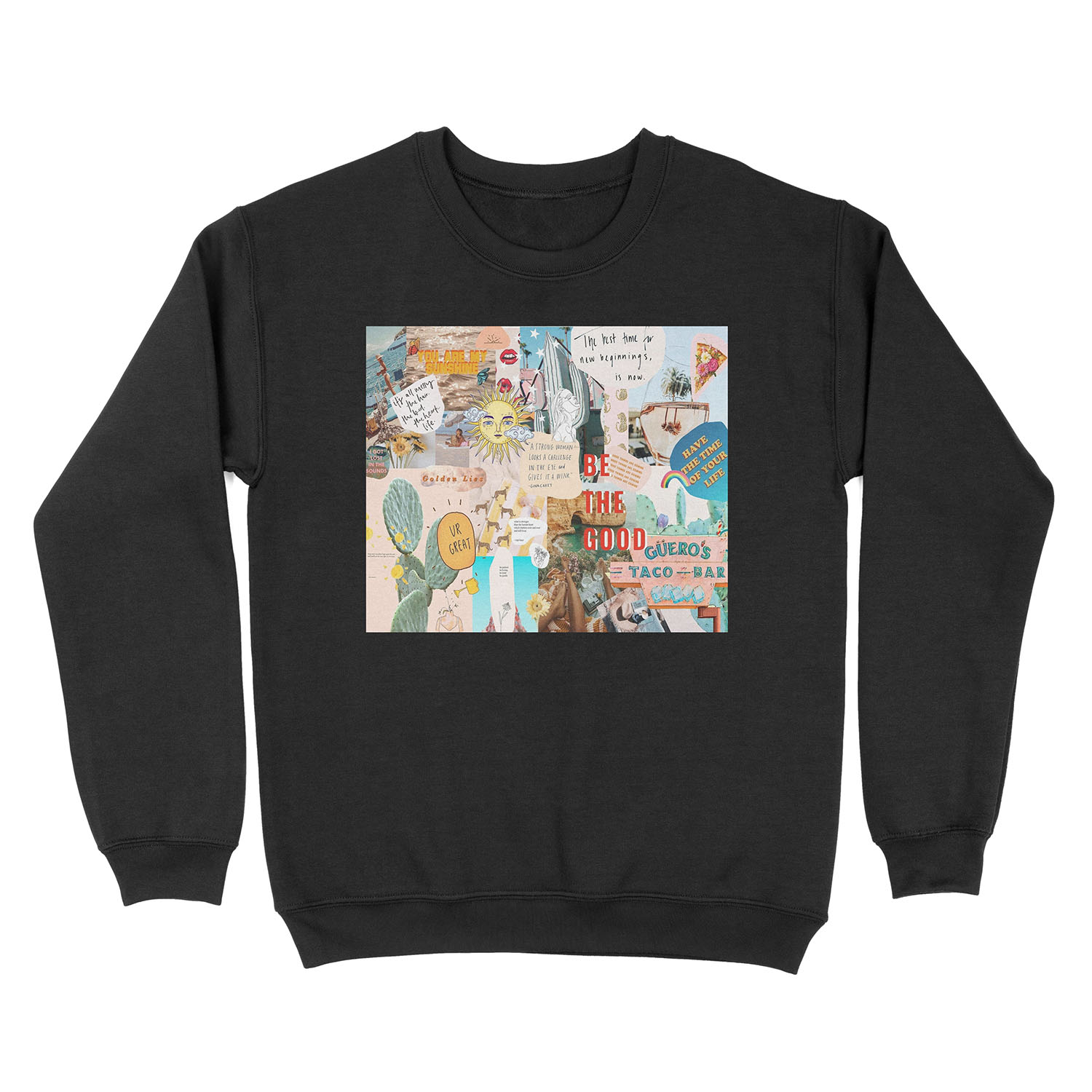 SUMMER COLLAGE TAPESTRY - PHONE CASE Unisex Crewneck Sweatshirt