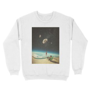 Alternative view of Summer with a Chance of Asteroids Unisex Crewneck Sweatshirt