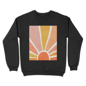 Sun, Abstract, Mid century modern kids wall art, Nursery room Unisex Crewneck Sweatshirt