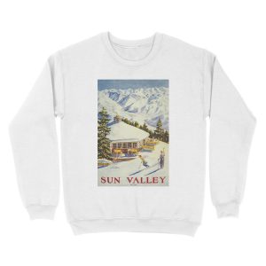 Alternative view of Sun Valley, Ski Unisex Crewneck Sweatshirt