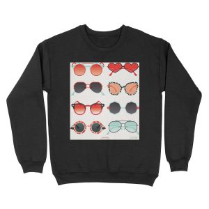 Sunglasses Collection – Red & Mint Palette Unisex Crewneck Sweatshirt