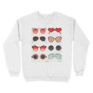 Alternative view of Sunglasses Collection – Red & Mint Palette Unisex Crewneck Sweatshirt