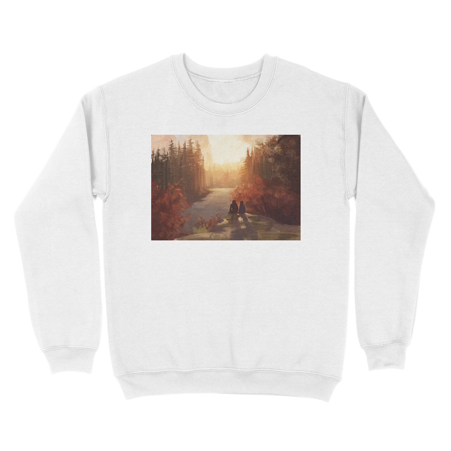 Sunrise Forest Unisex Crewneck Sweatshirt - Image 2