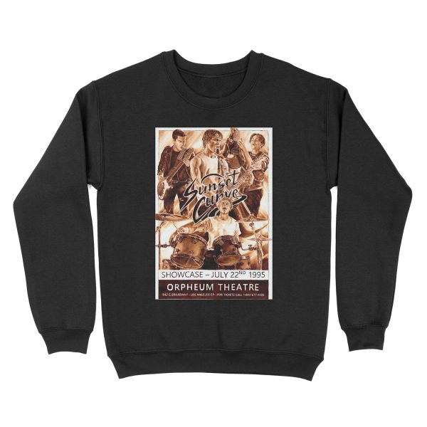 Sunset Curve poster Unisex Crewneck Sweatshirt