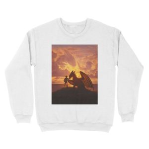 Alternative view of sunset dragons Unisex Crewneck Sweatshirt