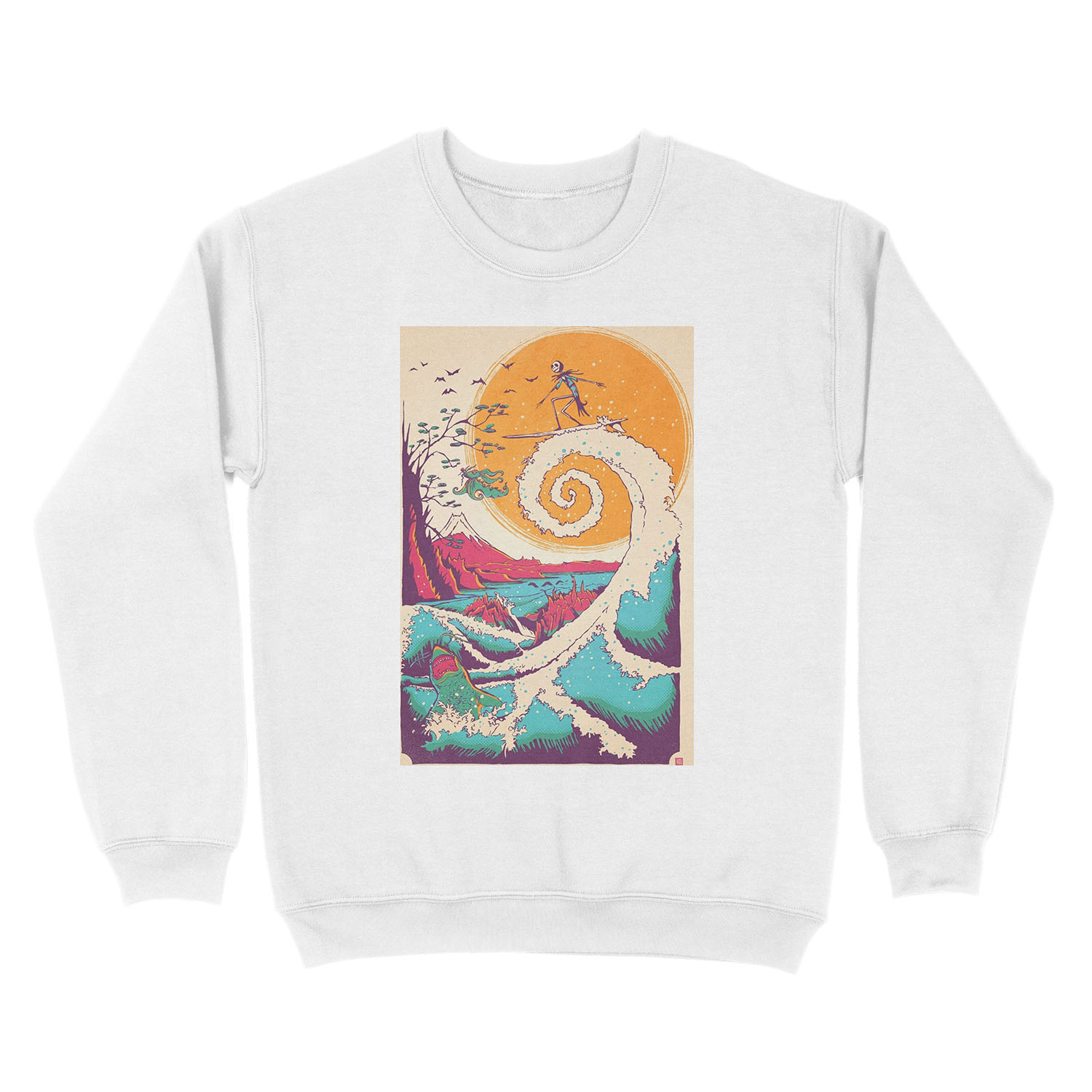 Surf Before Christmas Unisex Crewneck Sweatshirt - Image 2