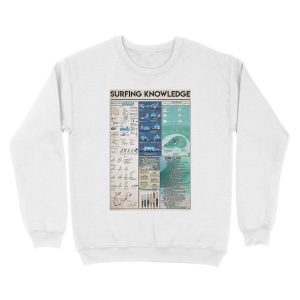 Alternative view of Surfing Knowledge Unisex Crewneck Sweatshirt