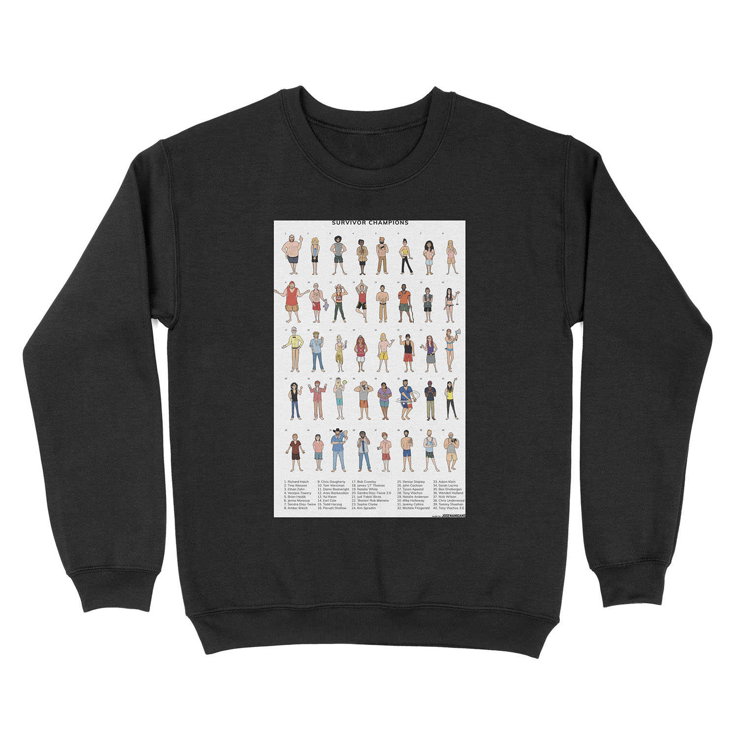 Survivor: Champions - All Winners Artwork Unisex Crewneck Sweatshirt