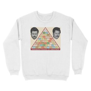 Alternative view of Swanson Pyramid of Greatness Unisex Crewneck Sweatshirt