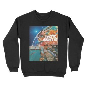 Swim Monkeys Space Unisex Crewneck Sweatshirt