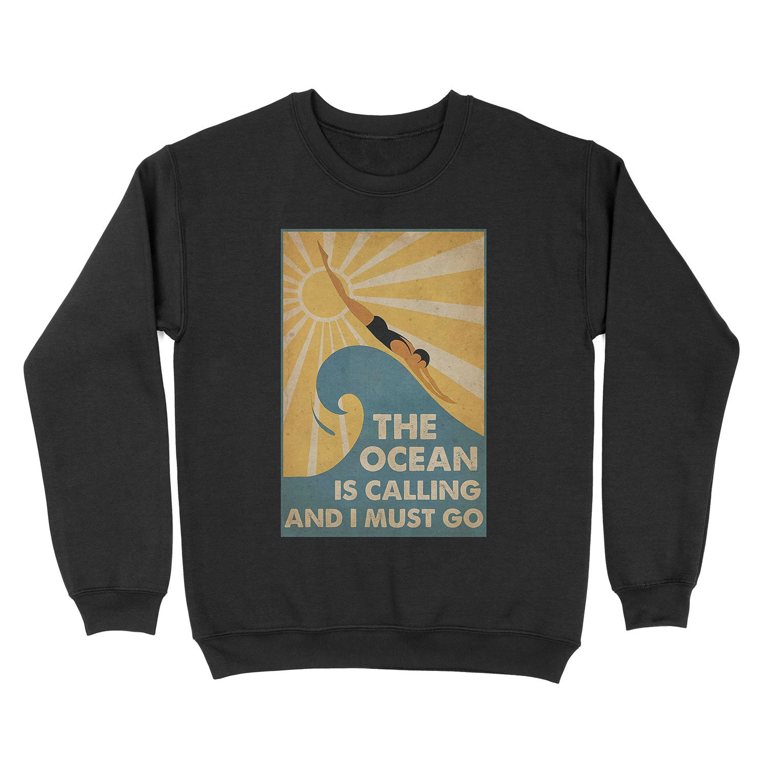 Swimming The Ocean is calling and i must go Unisex Crewneck Sweatshirt
