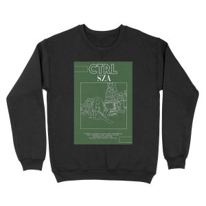 sza green line art Unisex Crewneck Sweatshirt