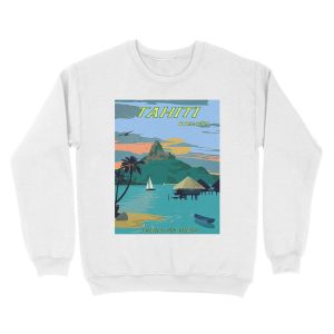 Alternative view of TAHITI : Vintage Travel to Bora Bora Advertising Print Unisex Crewneck Sweatshirt