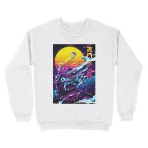 Alternative view of Tanjiro Kamado Demon Slayer Retro Unisex Crewneck Sweatshirt