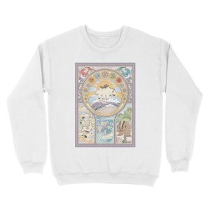 Alternative view of Team Avatar and Original Benders, Art Nouveau Unisex Crewneck Sweatshirt