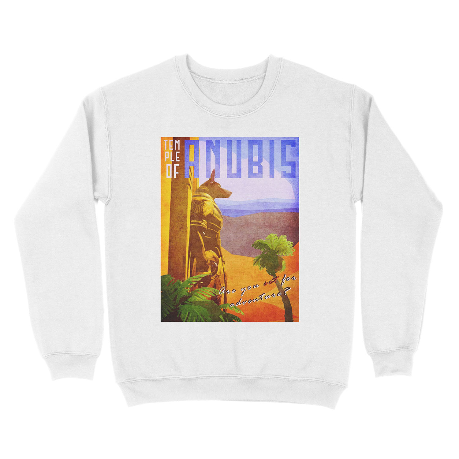 Temple of Anubis Vintage Travel Unisex Crewneck Sweatshirt - Image 2