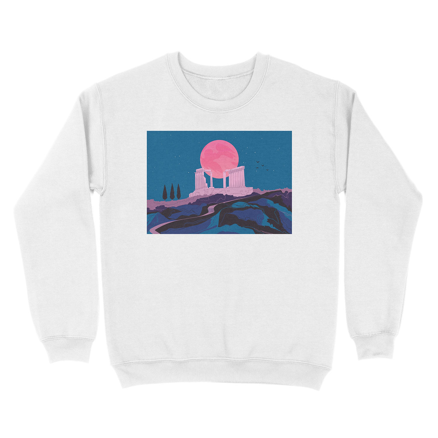 Temple of Poseidon at Sounion Unisex Crewneck Sweatshirt - Image 2