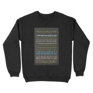Ten Commandments of Math Unisex Crewneck Sweatshirt