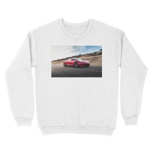 Alternative view of Tesla Roadster 2.0 Illustration Drawing Painting Unisex Crewneck Sweatshirt