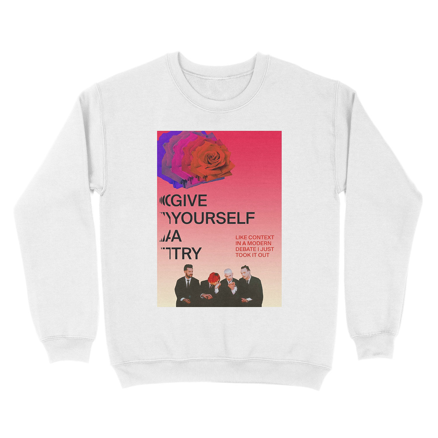 The 1975 Give Yourself A Try Artwork Unisex Crewneck Sweatshirt - Image 2