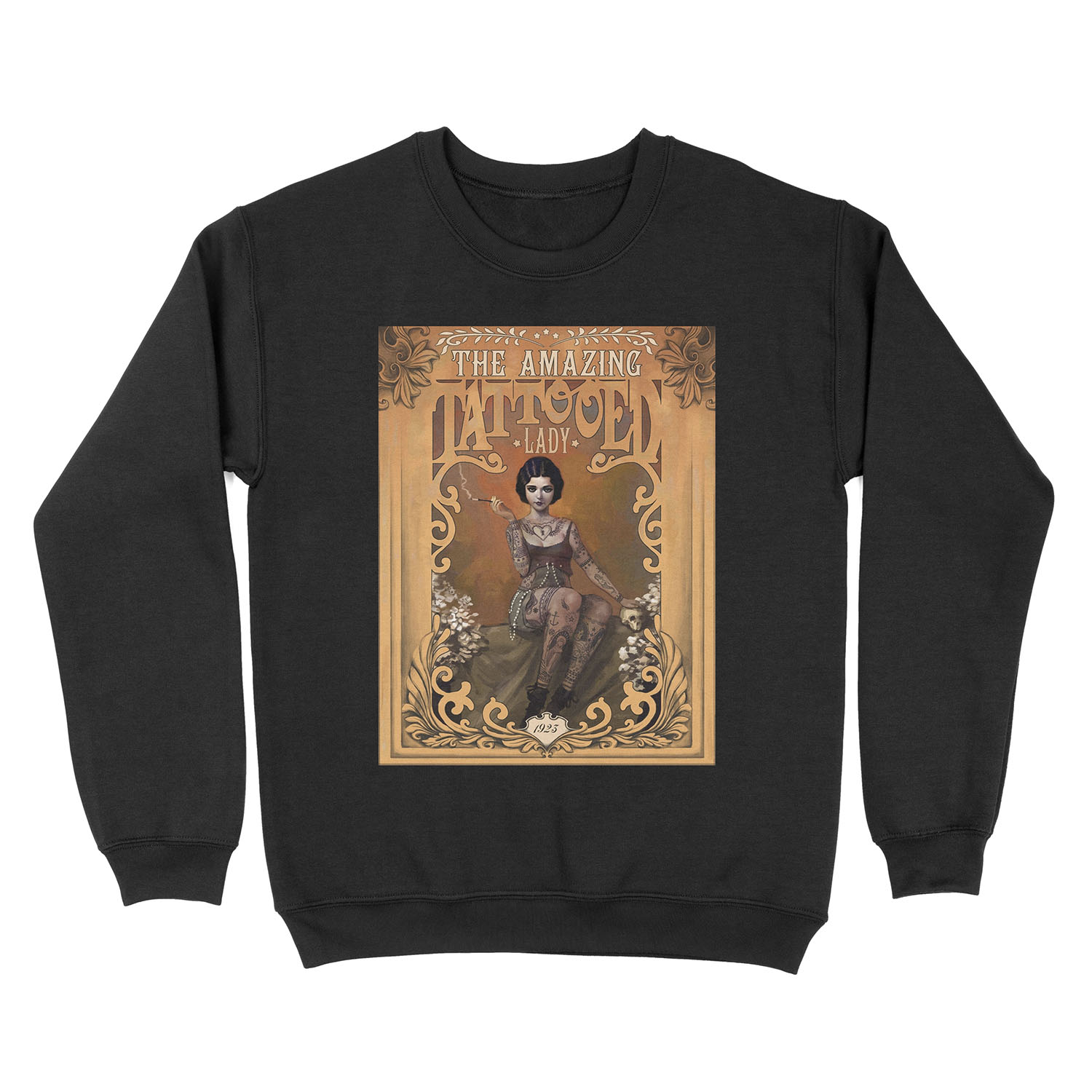 The Amazing Tattooed Lady Unisex Crewneck Sweatshirt