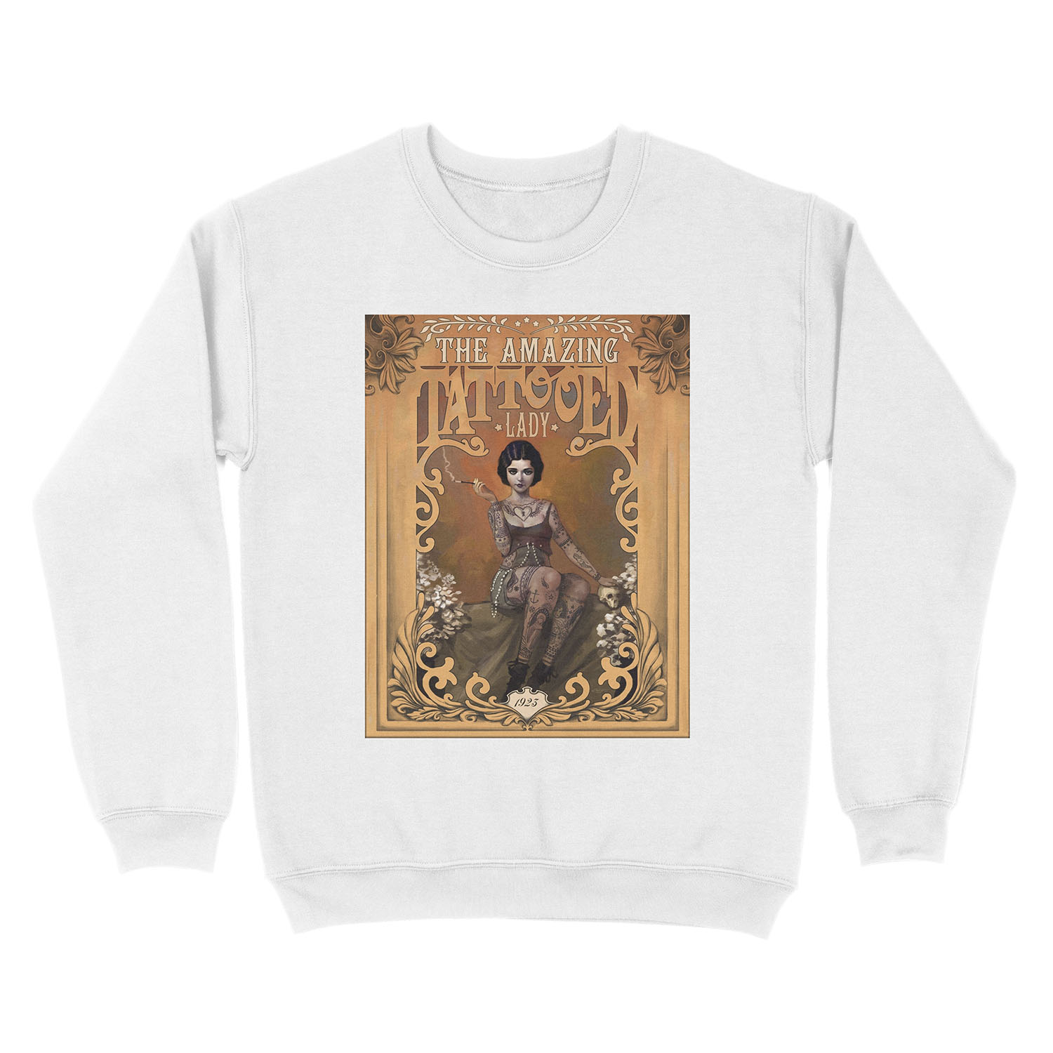 The Amazing Tattooed Lady Unisex Crewneck Sweatshirt - Image 2