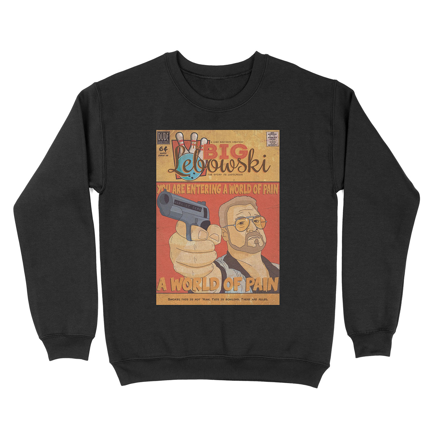The Big Lebowski Comic Style Unisex Crewneck Sweatshirt