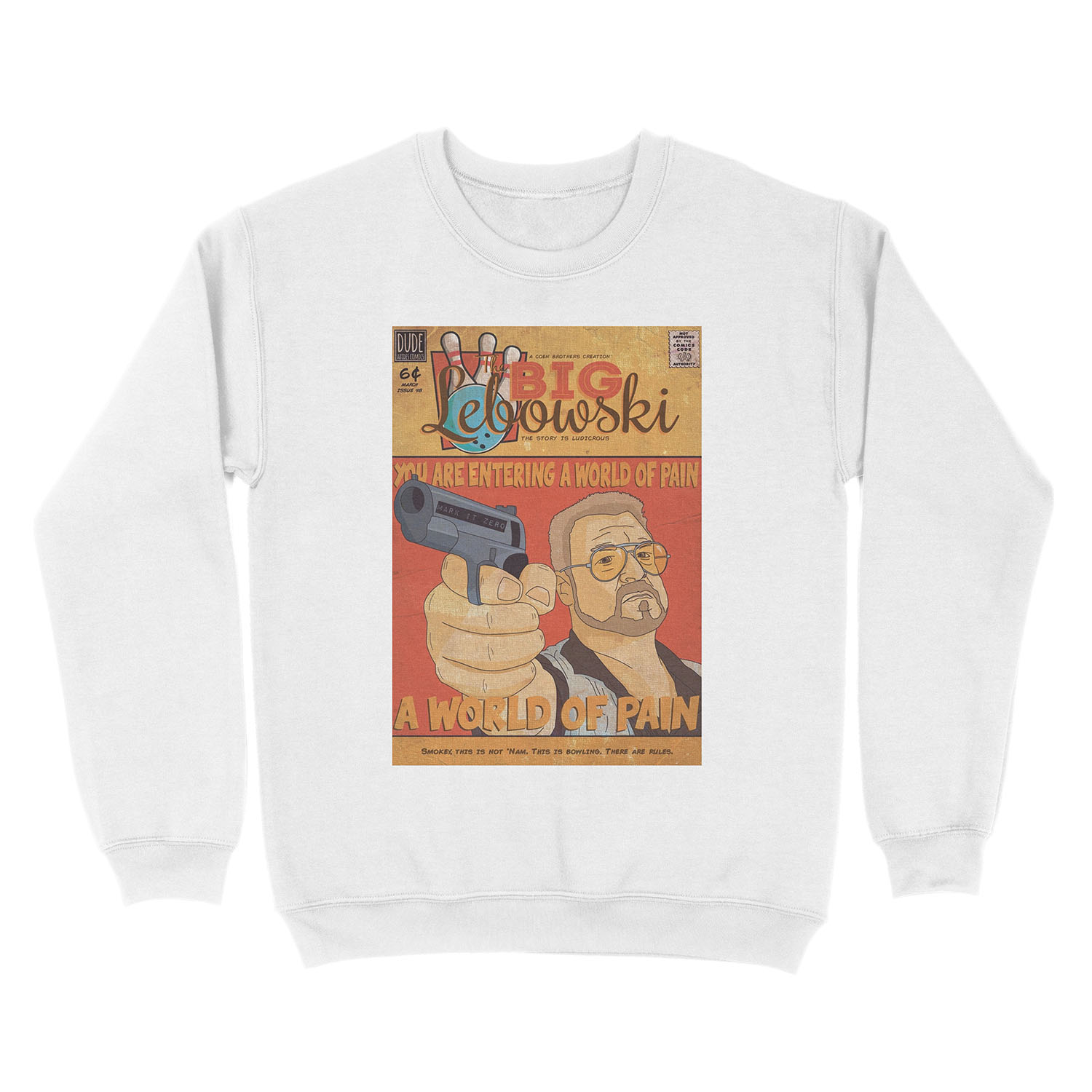 The Big Lebowski Comic Style Unisex Crewneck Sweatshirt - Image 2
