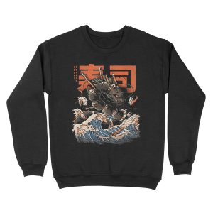 The Black Sushi Dragon Unisex Crewneck Sweatshirt